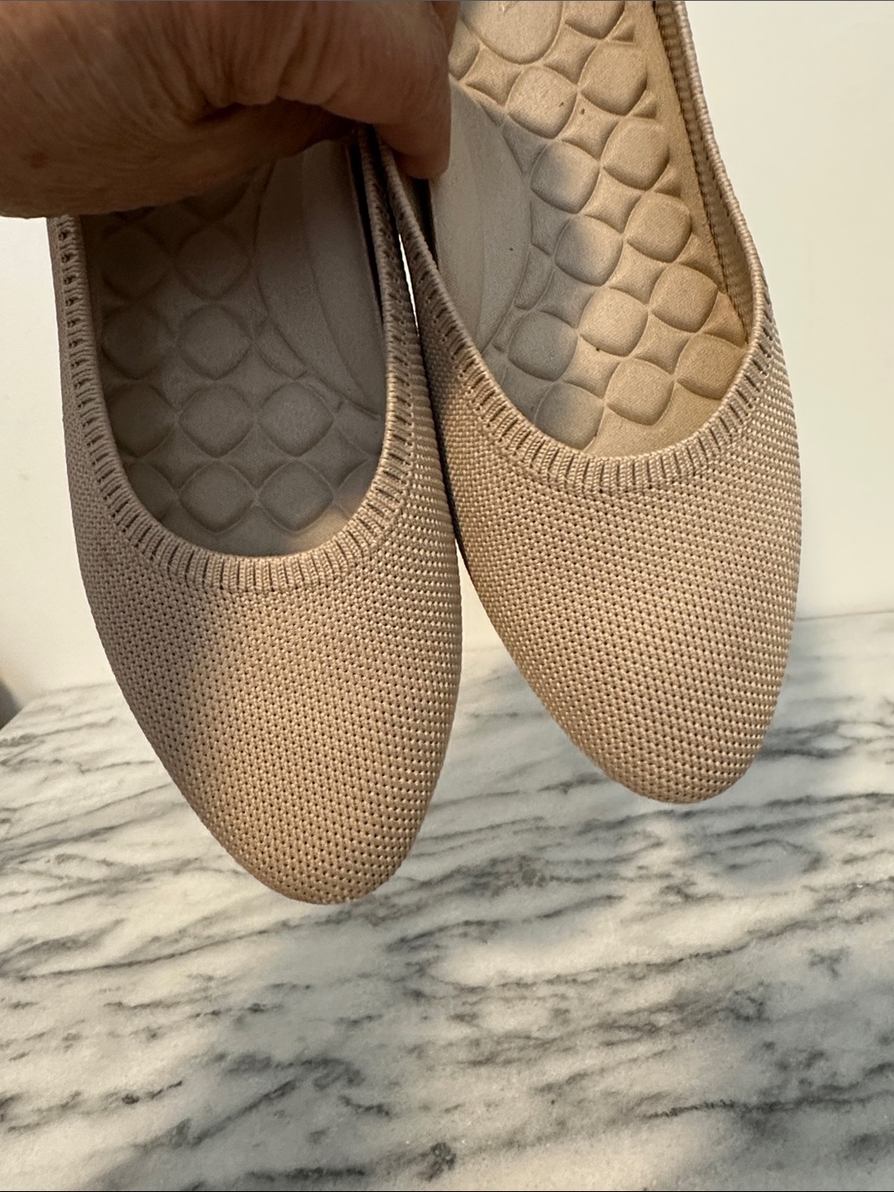 VIVAIA Women's Beige Knit Ballet Flats size 37.5 - Picture 8 of 11